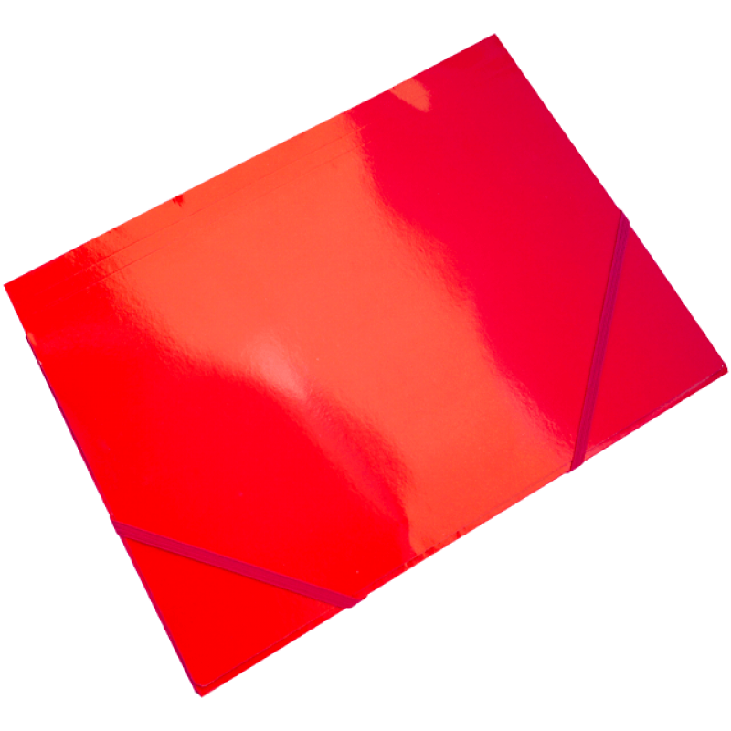 Mapa carton lucios, rosu, cu elastic 31.7 x 23.7 cm
